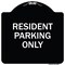 Signmission Reserved Parking Resident Parking Heavy-Gauge Aluminum Architectural Sign, 18" x 18", BW-1818-23036 A-DES-BW-1818-23036 - alternate 1
